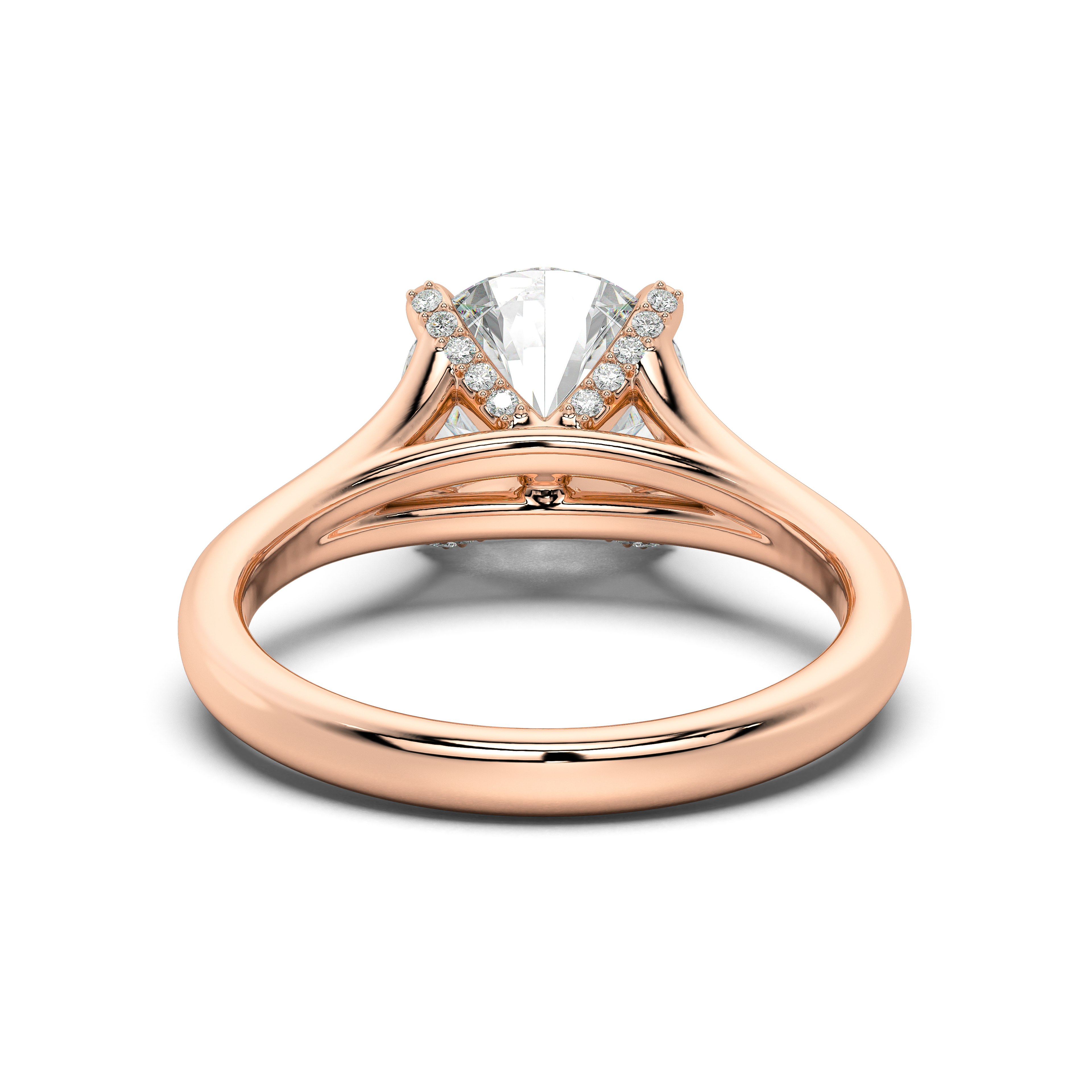 Senlis Split Shank Cathedral Engagement Ring