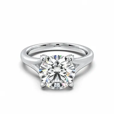 Senlis Split Shank Cathedral Lab Engagement Ring