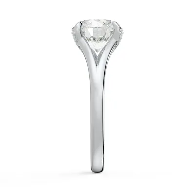 Senlis Split Shank Cathedral Lab Engagement Ring