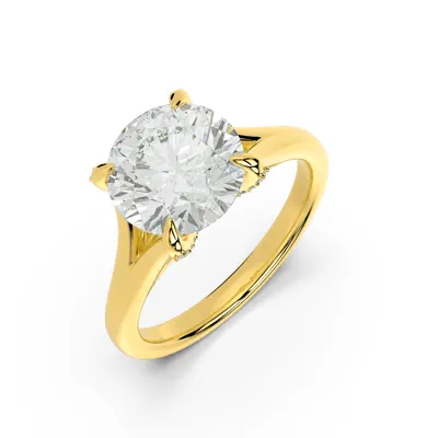 Senlis Split Shank Cathedral Lab Engagement Ring
