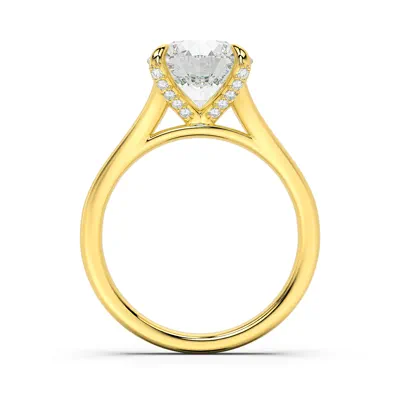 Senlis Split Shank Cathedral Lab Engagement Ring