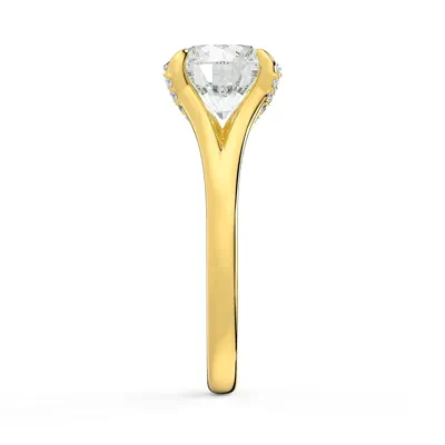 Senlis Split Shank Cathedral Lab Engagement Ring
