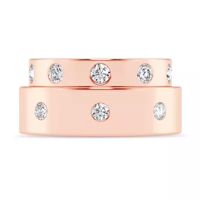 Flush Set Round Diamond Band