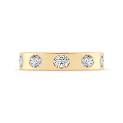 Flush Set Oval Diamond Band