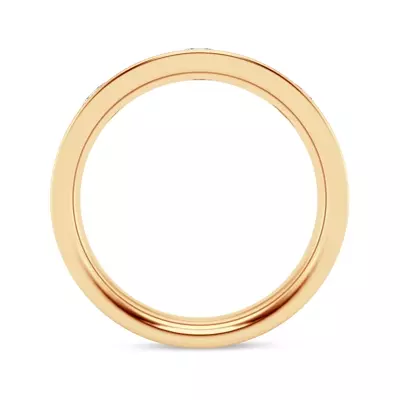 Flush Set Oval Lab Diamond Band (7mm)