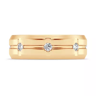 Grooved Lab Diamond Eternity Band (7mm)