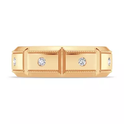 Milgrain Brick Lab Diamond Eternity Band (6.8mm)