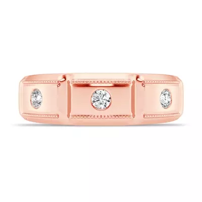 Milgrain Brick Lab Diamond Band (7.00mm)