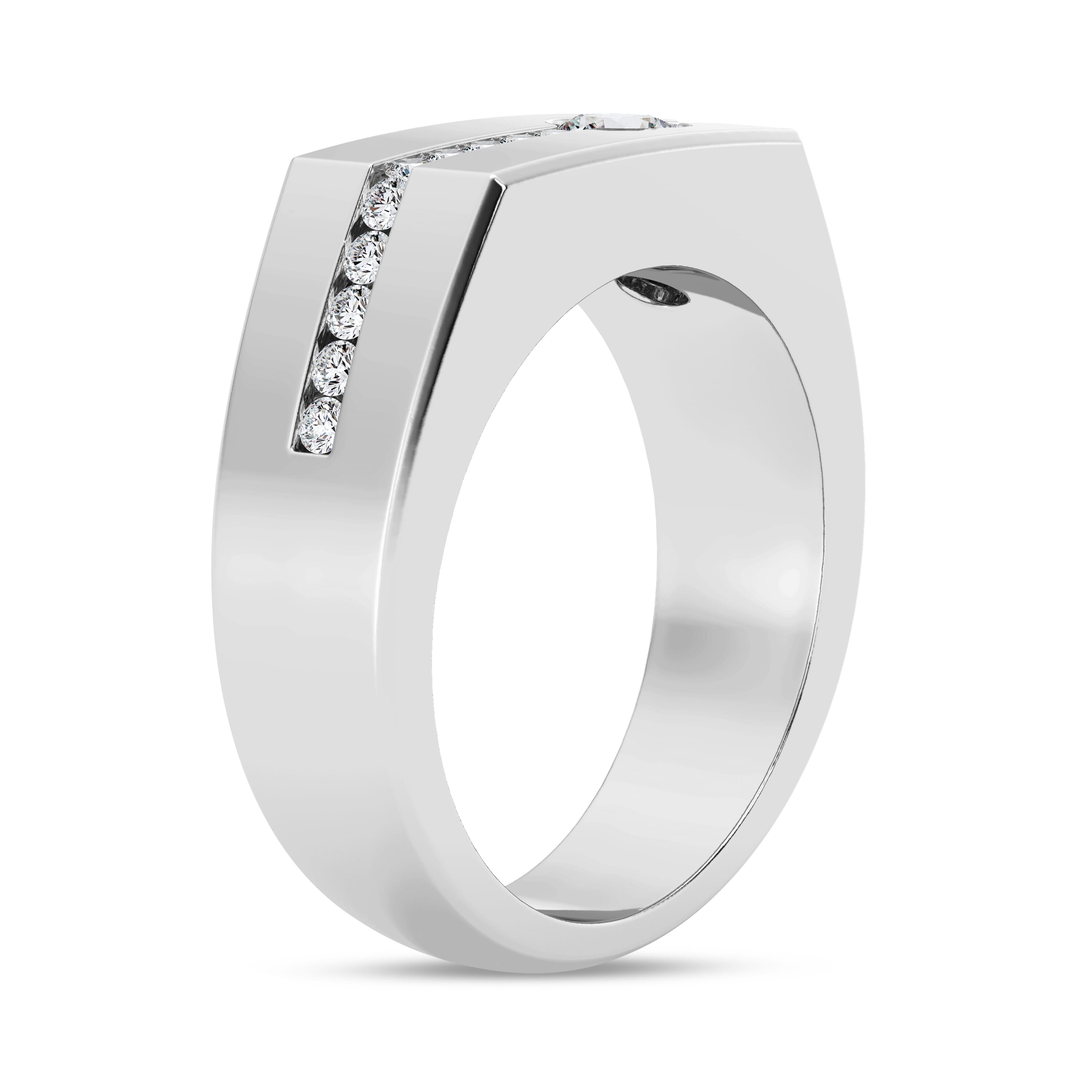 Angled Pavé Lab Diamond Band (7.5mm)