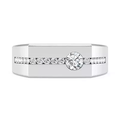Angled Pavé Lab Diamond Band (7.5mm)