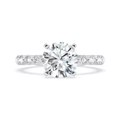 Tradition Pavé Lab Shared Prong Engagement Ring (.70ct. tw.)