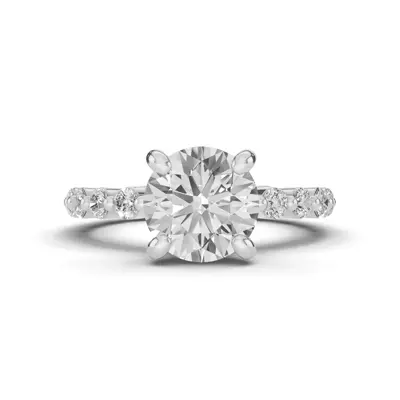 Tradition Pavé Lab Shared Prong Engagement Ring (.70ct. tw.)
