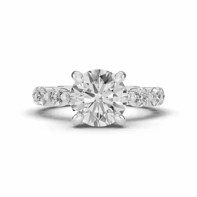 Tradition Pavé Lab Shared Prong Engagement Ring (.95ct. tw.)