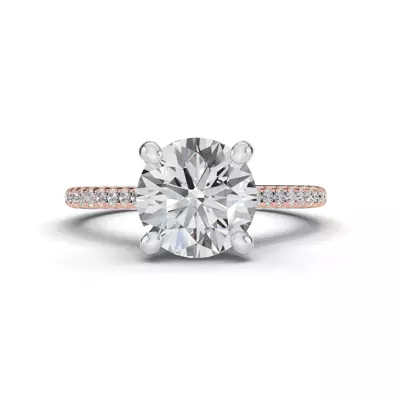 Tradition Pavé Lab Cathedral Engagement Ring (.15ct. tw.)