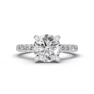 Tradition Pavé Lab Cathedral Engagement Ring (.45ct. tw.)