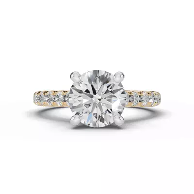 Tradition Pavé Lab Cathedral Engagement Ring (.45ct. tw.)