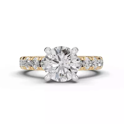 Tradition Pavé Lab Cathedral Engagement Ring (.90ct. tw.)