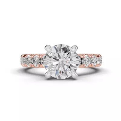 Tradition Pavé Lab Cathedral Engagement Ring (.90ct. tw.)