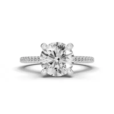 Tradition Hidden Halo Cathedral Pavé Lab Engagement Ring (1/4ct. tw.)