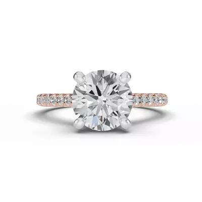 Tradition Hidden Halo Cathedral Pavé Lab Engagement Ring (.30ct. tw.)