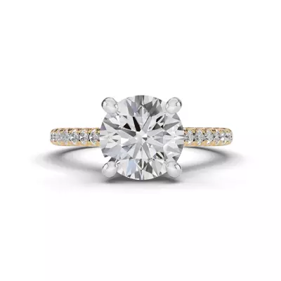 Tradition Hidden Halo Cathedral Pavé Lab Engagement Ring (.30ct. tw.)