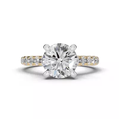 Tradition Hidden Halo Cathedral Pavé Lab Engagement Ring (.55ct. tw.)