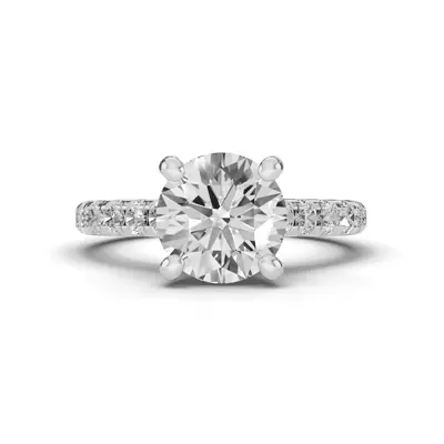 Tradition Hidden Halo Cathedral Pavé Lab Engagement Ring (.55ct. tw.)
