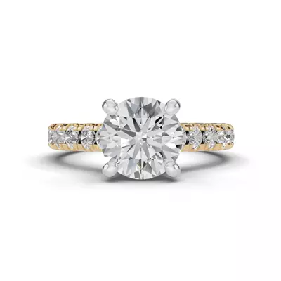 Tradition Hidden Halo Cathedral Pavé Lab Engagement Ring (.80ct. tw.)