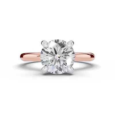 Signature Hearts & Arrows Hidden Halo Lab Engagement Ring (2mm)