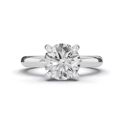 Signature Hearts & Arrows Hidden Halo Lab Engagement Ring (2.7mm)