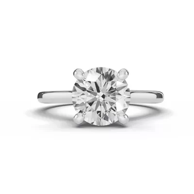 Signature Hearts & Arrows Hidden Halo Cathedral Lab Engagement Ring (2mm)