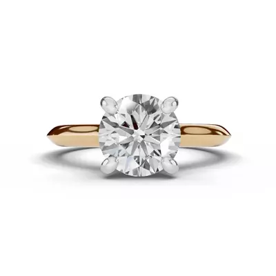 Signature Hearts & Arrows Hidden Halo Knife-Edge Cathedral Lab Engagement Ring