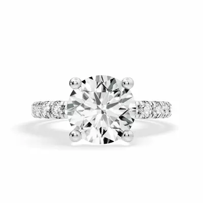 Signature Hearts & Arrows Pavé Lab Engagement Ring (1/2ct. tw.)