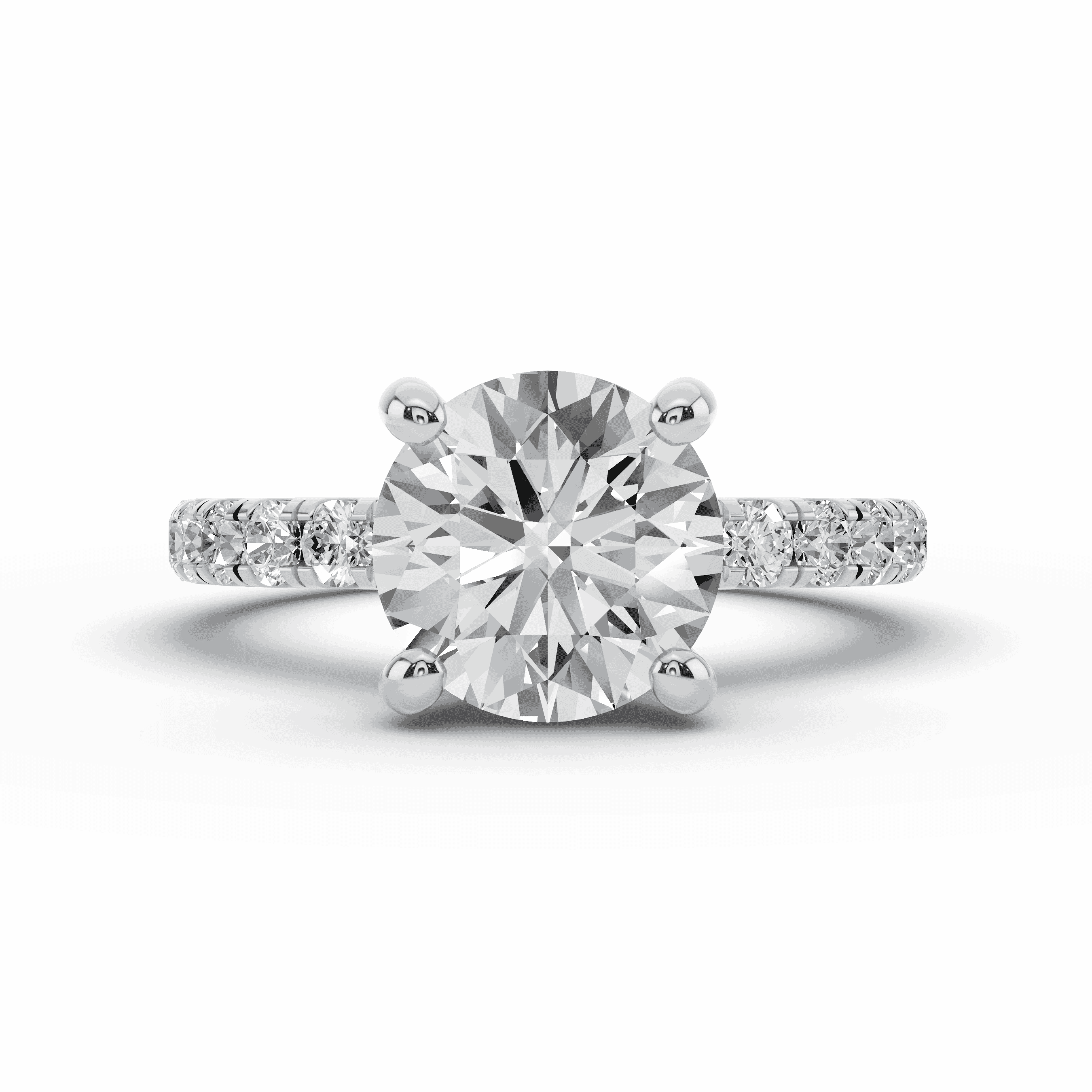 Signature Hearts & Arrows Pavé Lab Engagement Ring (1/2ct. tw.)