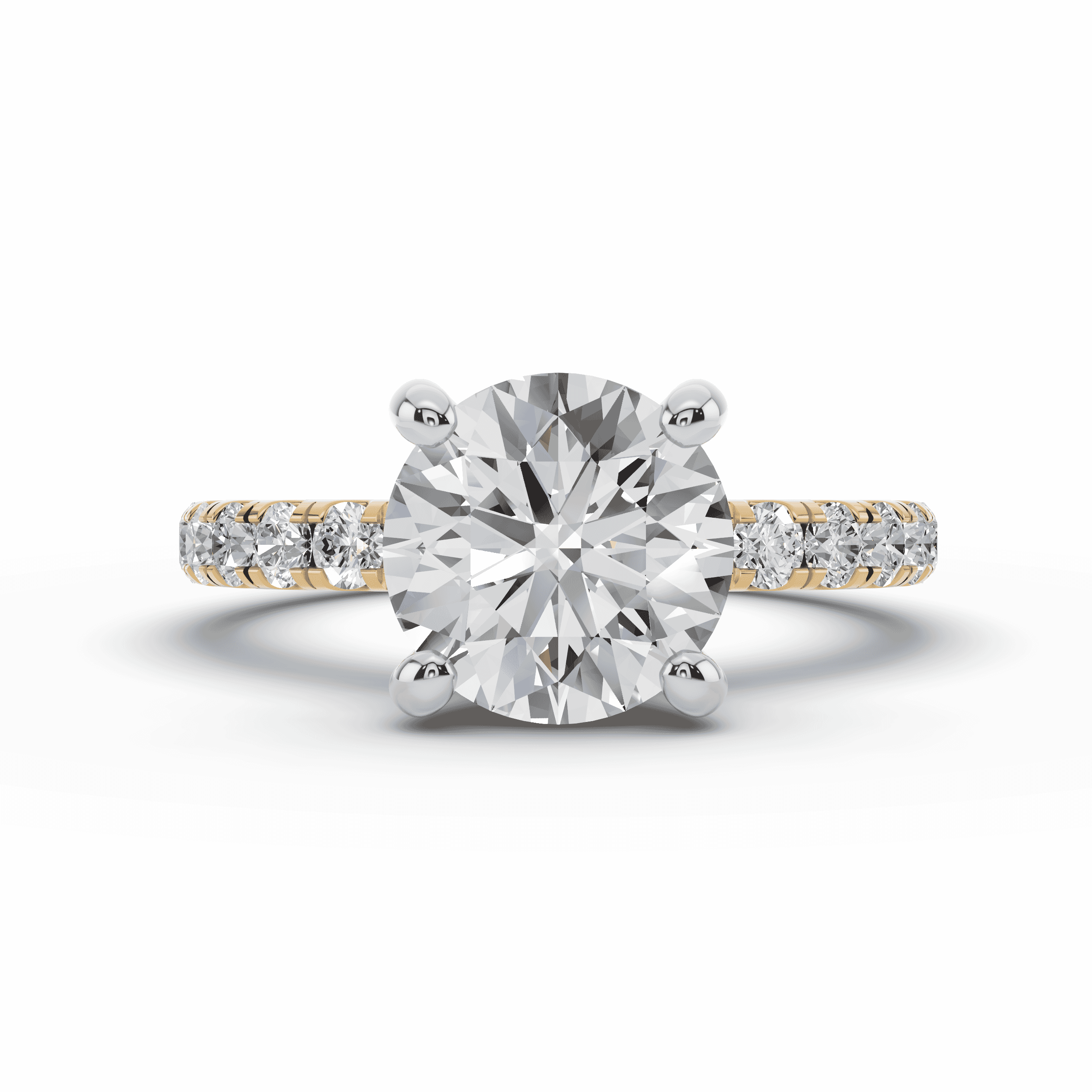 Signature Hearts & Arrows Pavé Lab Engagement Ring (1/2ct. tw.)