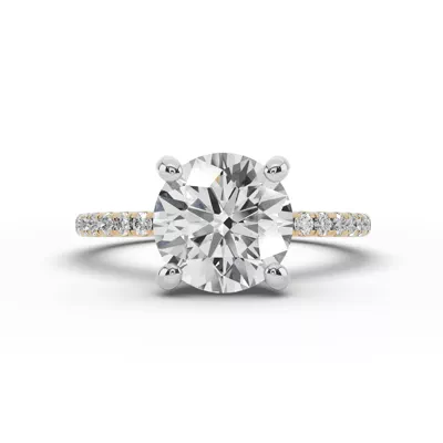 Signature Hearts & Arrows Classic Hidden Halo Pavé Lab Engagement Ring (1/4ct. tw.)