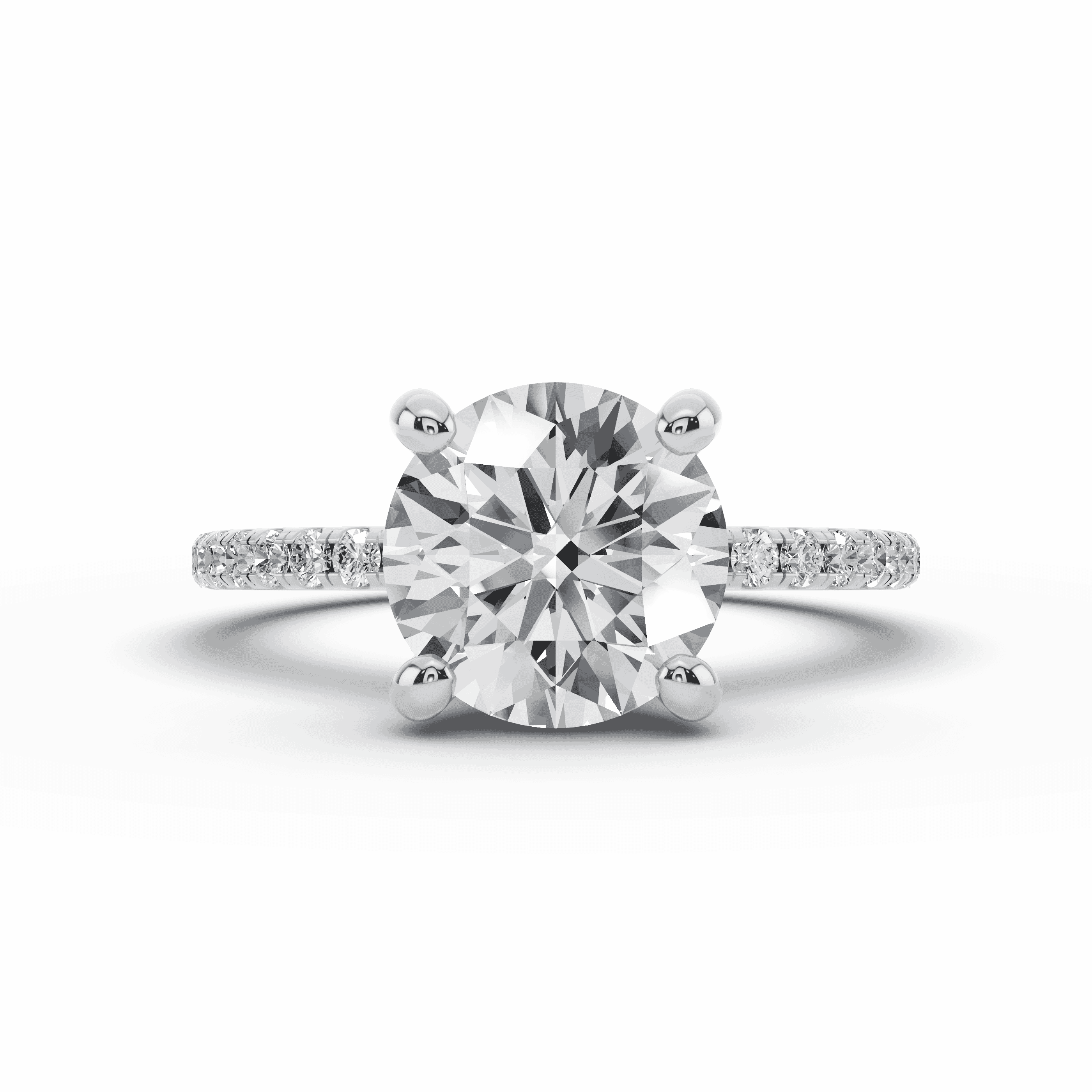 Signature Hearts & Arrows Classic Hidden Halo Pavé Lab Engagement Ring (1/4ct. tw.)