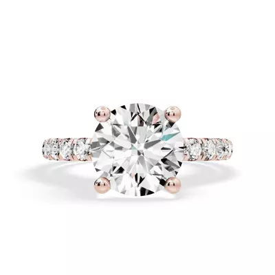 Signature Hearts & Arrows Classic Hidden Halo Pavé Lab Engagement Ring (1/2ct. tw.)