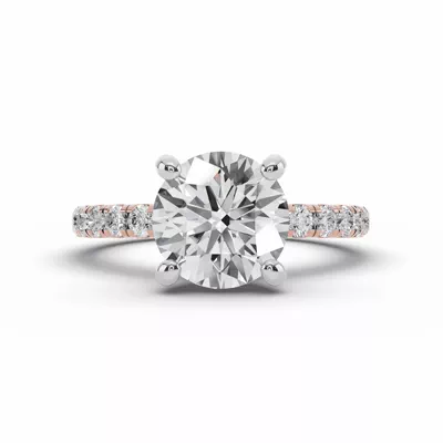 Signature Hearts & Arrows Classic Hidden Halo Pavé Lab Engagement Ring (1/2ct. tw.)