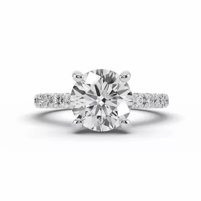 Signature Hearts & Arrows Classic Hidden Halo Pavé Lab Engagement Ring (1/2ct. tw.)