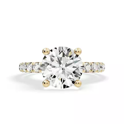 Signature Hearts & Arrows Classic Hidden Halo Pavé Lab Engagement Ring (1/2ct. tw.)