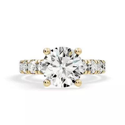Signature Hearts & Arrows Classic Hidden Halo Pavé Lab Engagement Ring (1.00ct. tw.)