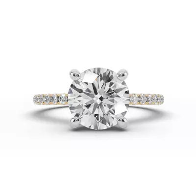 Signature Hearts & Arrows Classic Hidden Halo Pavé Lab Engagement Ring (1.00ct. tw.)