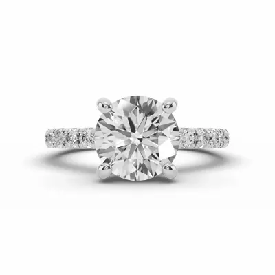 Tradition Pavé Lab Euroshank Hidden Halo Engagement Ring (½ ct. tw.)
