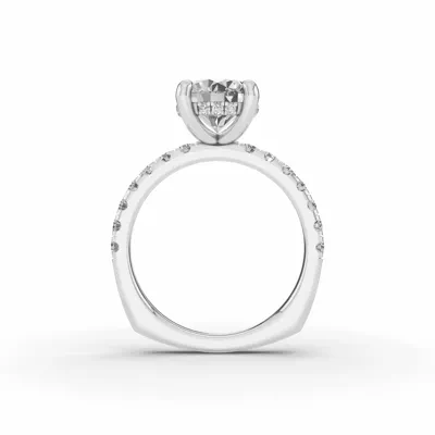 Tradition Pavé Lab Euroshank Hidden Halo Engagement Ring (½ ct. tw.)