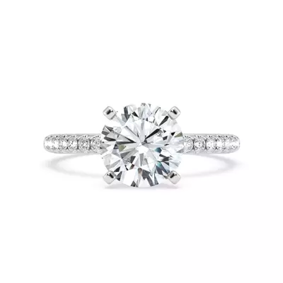 Bellora Pavé Twist Engagement Ring - 14K Yellow Gold