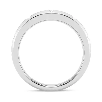 Grooved Tapered Diamond Band (7mm)