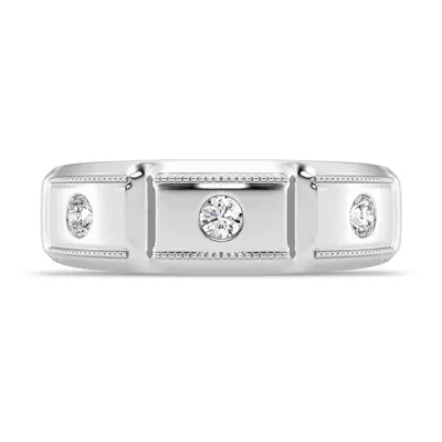 Milgrain Brick Diamond Band (7.00mm)