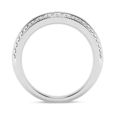 Engraved Diamond Milgrain Band (7.5mm)