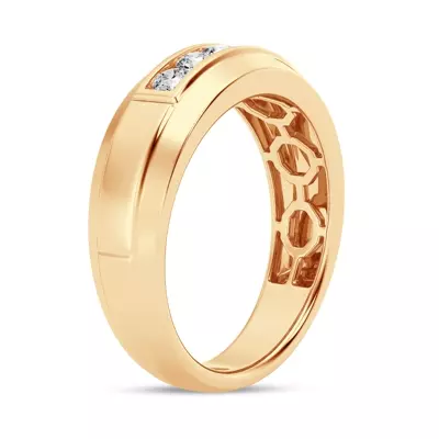 Raised Channel-Set Diamond Band (7mm)